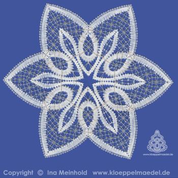 Preview: 489 Klöppelbrief  Decke "Asterisco"